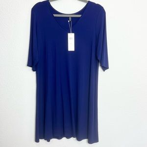 Eileen Fisher V Neck Elbow-Sleeve Viscose Tunic